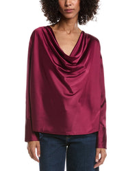Luxe Always Satin Cowl Neck Blouse
