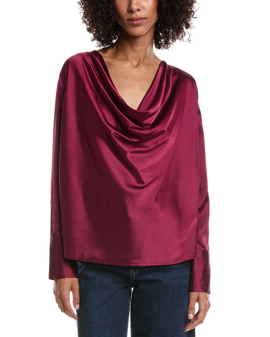 Luxe Always Satin Cowl Neck Blouse