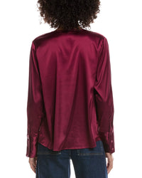 Luxe Always Satin Cowl Neck Blouse