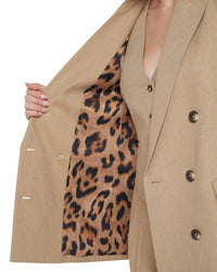 L’Agence Aimee Relax Double Breasted Linen-Blend Blazer