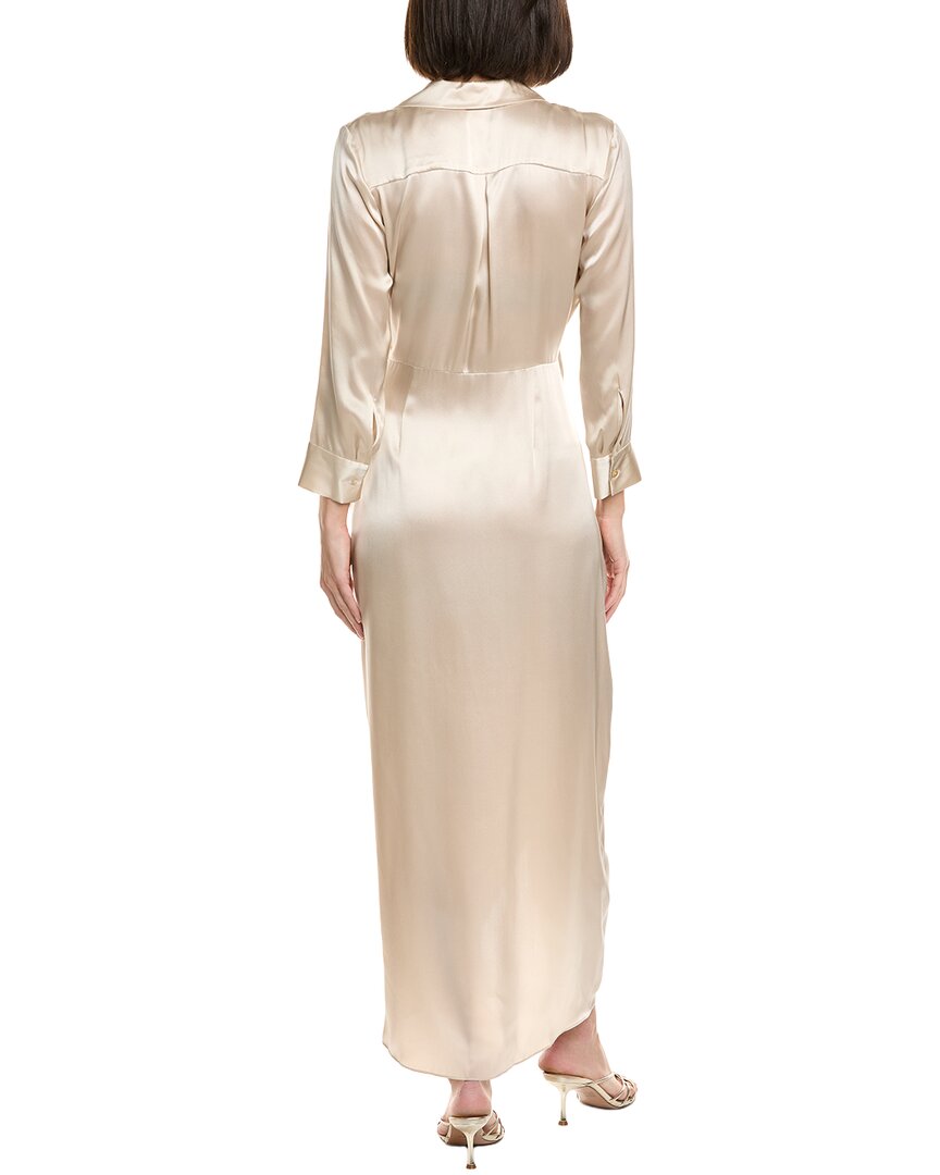 L’Agence Kadi Long Silk Wrap Dress