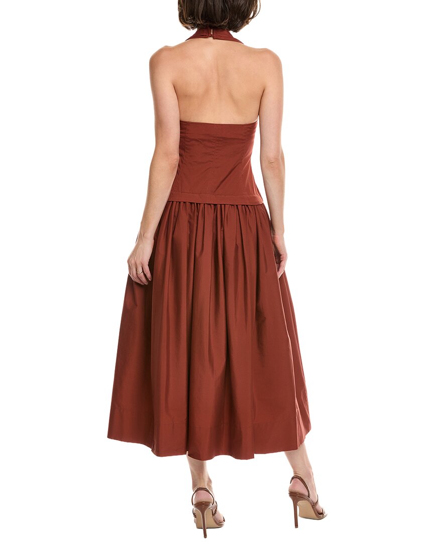 A.L.C. Women's Nora Cotton Midi Dress in Dark Bosco, Size 2 A.L.C. Women's Nora Cotton Midi Dress in Dark Bosco, Size 2