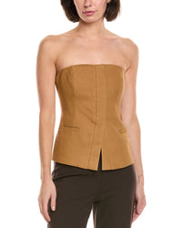 A.L.C. Renee Linen-Blend Bustier Top