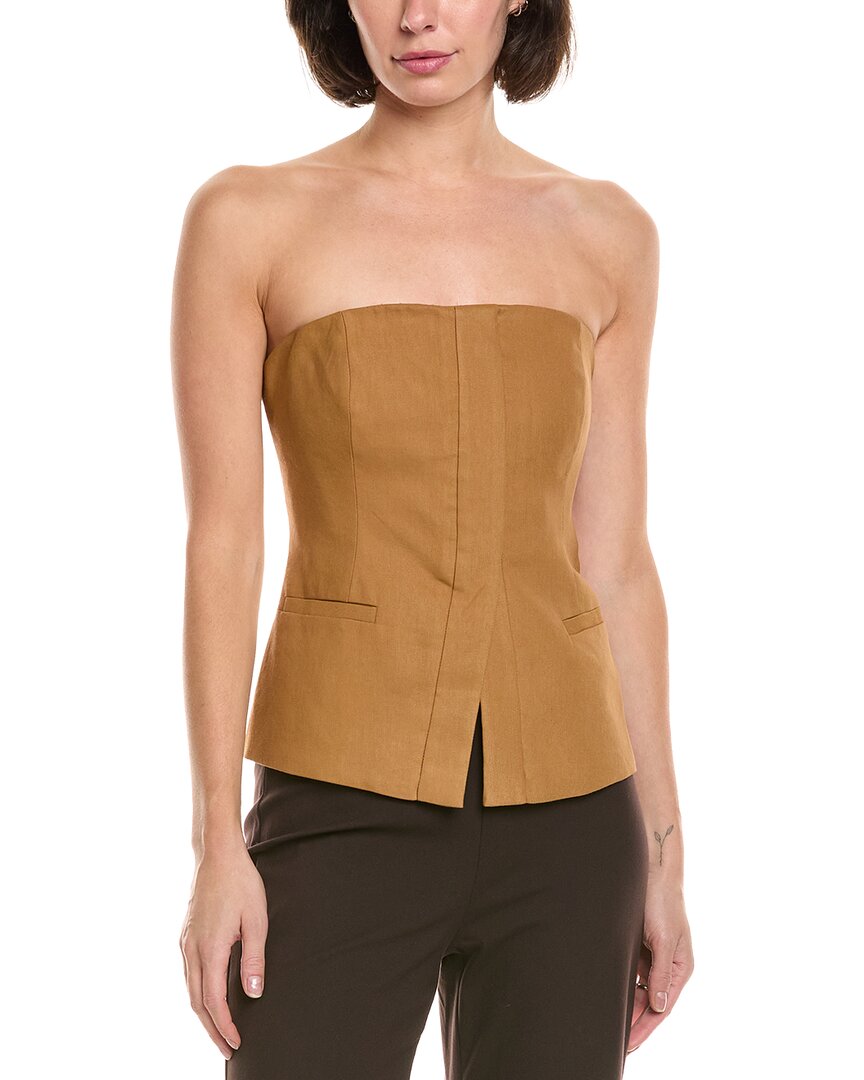 A.L.C. Renee Linen-Blend Bustier Top