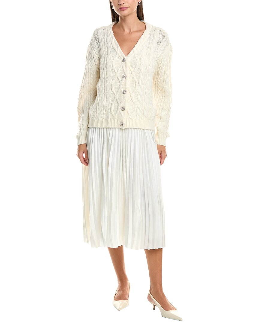 Cinq à Sept Amandine Cardigan Wool-Blend Maxi Dress