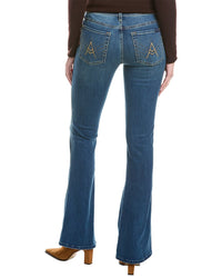 7 For All Mankind A Pocket Authentic Blue Malimo Flare Jean