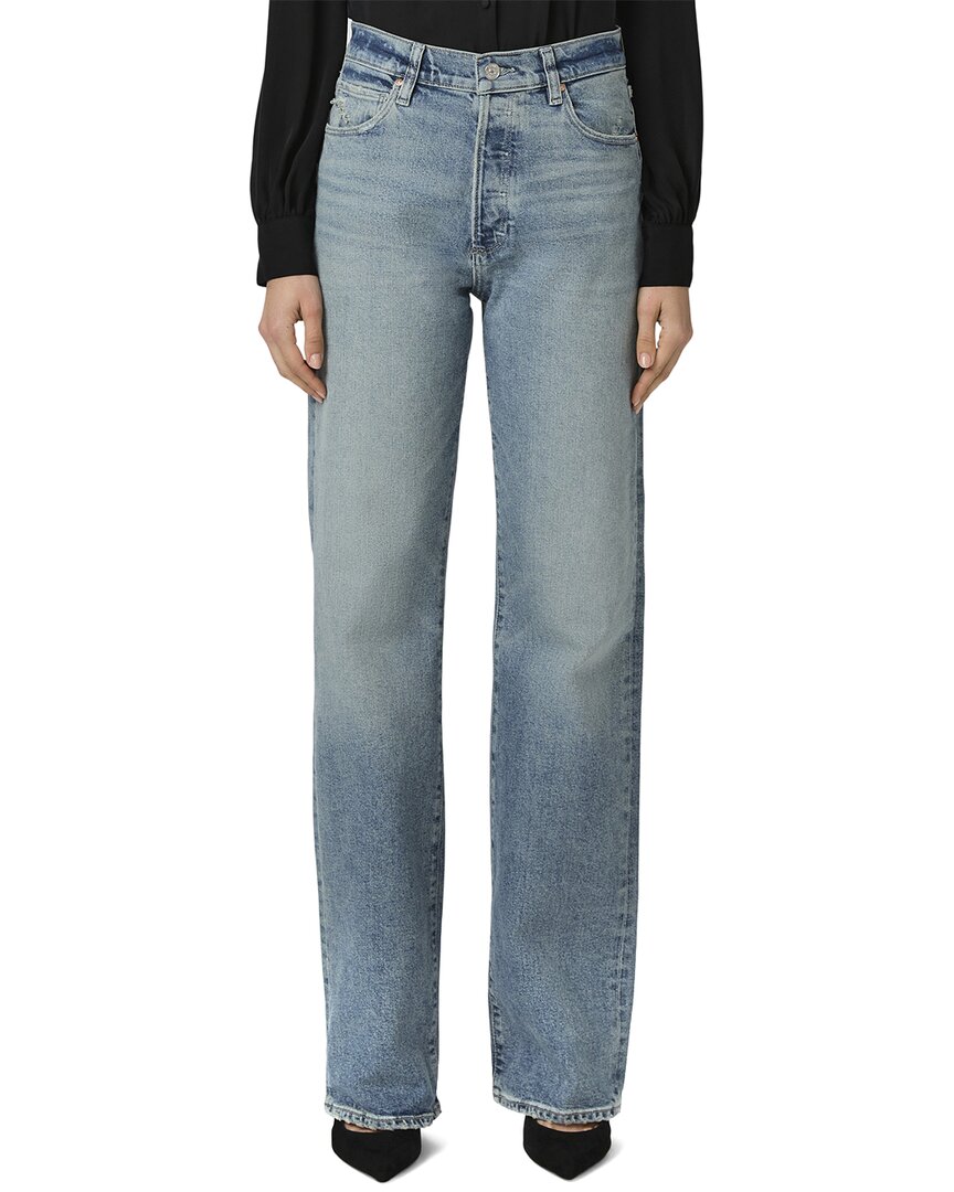 Paige Petite Sawyer Vanda Distressed Wide Leg Jean