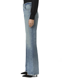 Paige Petite Sawyer Vanda Distressed Wide Leg Jean