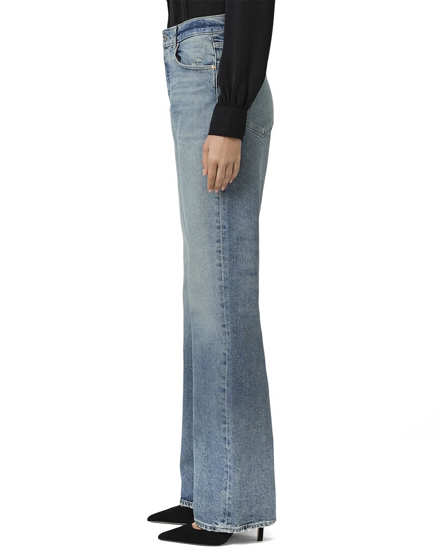 Paige Petite Sawyer Vanda Distressed Wide Leg Jean
