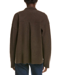 Eileen Fisher Petite High Collar Wool Jacket
