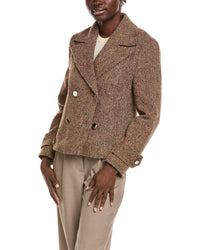 Hugo Boss Capeka Wool & Silk-Blend Coat