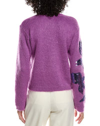 Valentino Sequin Patch Wool & Mohair-Blend Sweater
