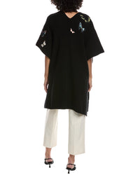 Valentino Embroidered Wool Poncho