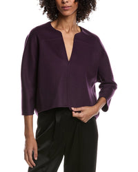 Valentino Wool & Cashmere-Blend Popover Top