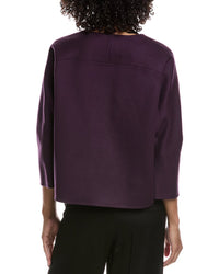 Valentino Wool & Cashmere-Blend Popover Top