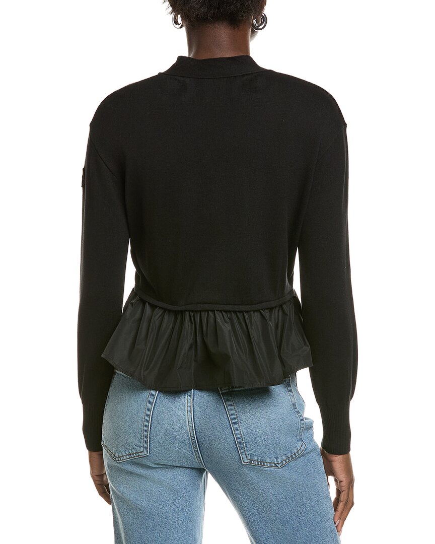Moncler Peplum Cashmere & Silk-Blend Cardigan