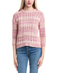 Autumn Cashmere Space Dye Cable Sweater