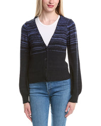 Cotton By Autumn Cashmere Gradient Puff Sleeve Cardigan
