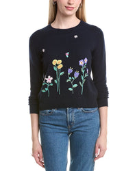Autumn Cashmere Autumn Cashmere Spring Flowers Embroidered Sweater