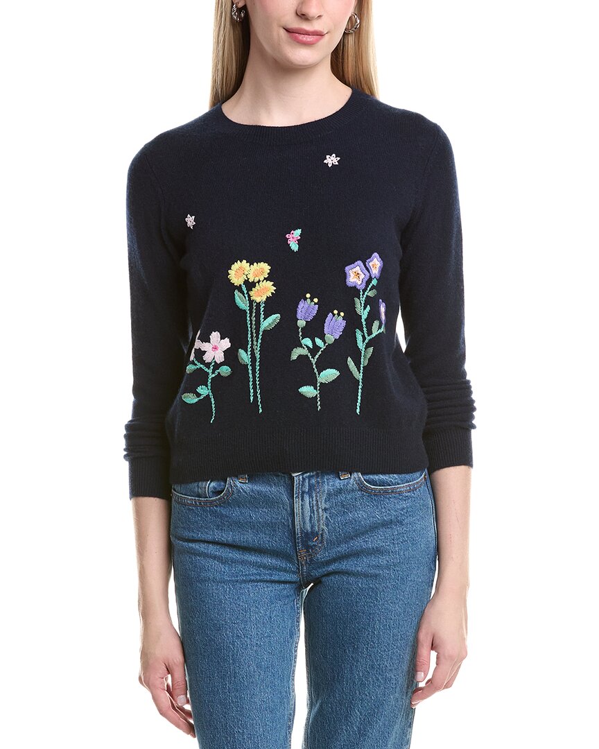 Autumn Cashmere Autumn Cashmere Spring Flowers Embroidered Sweater