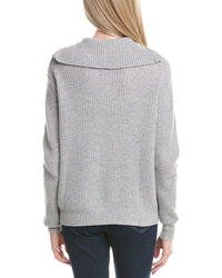 Autumn Cashmere Shaker 1/2-Zip Mock Neck Cashmere Sweater
