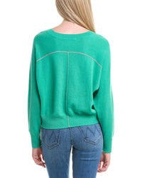 Autumn Cashmere Boxy Crew Back Yoke Cashmere Sweater