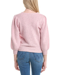 Autumn Cashmere Puff Sleeve Wool & Cashmere-Blend Sweater