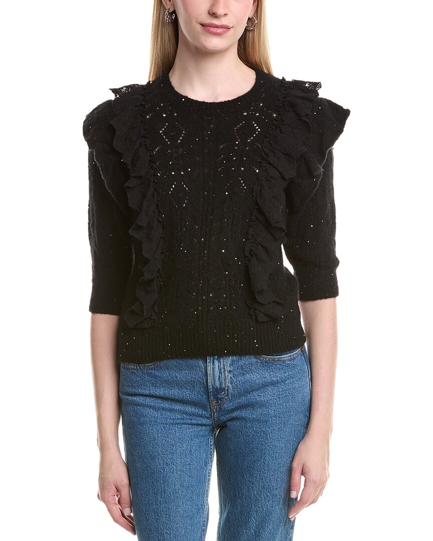 Autumn Cashmere Pointelle Cashmere-Blend Sweater