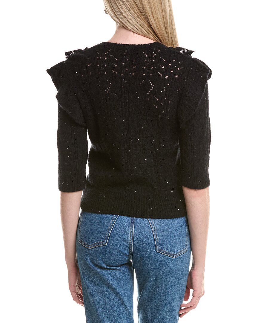 Autumn Cashmere Pointelle Cashmere-Blend Sweater