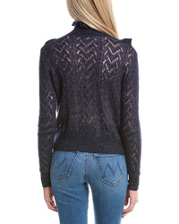Autumn Cashmere Pointelle Cashmere & Silk-Blend Sweater