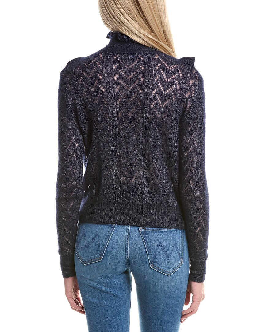 Autumn Cashmere Pointelle Cashmere & Silk-Blend Sweater
