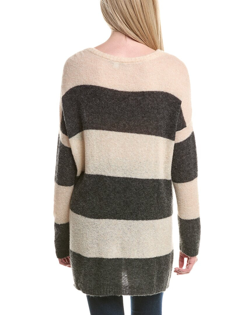 Autumn Cashmere Oversize Rugby Cashmere & Silk-Blend Tunic Sweater