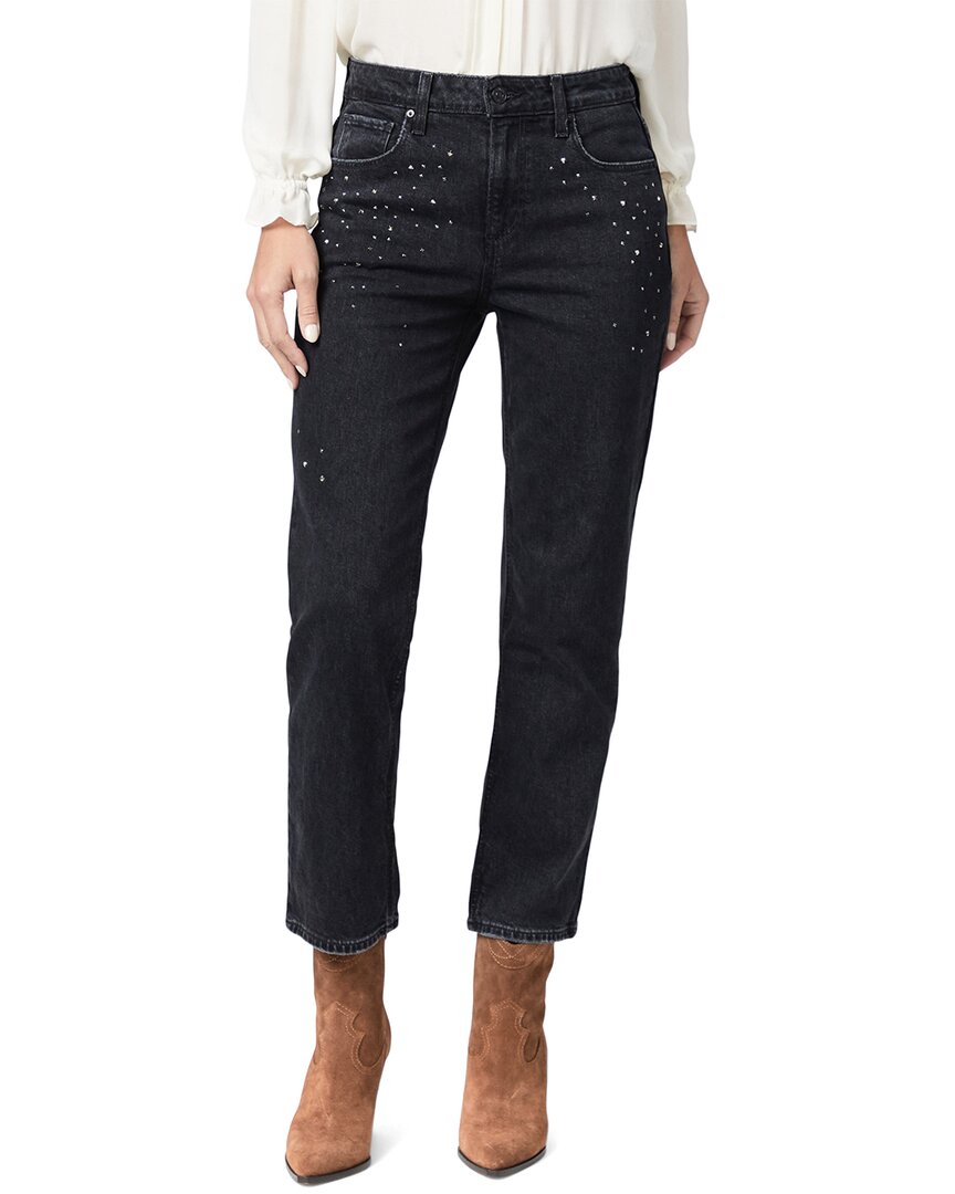Paige Noella Straight Black Quartz Embellished Jean