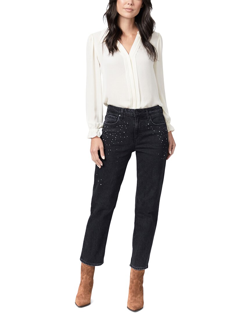 Paige Noella Straight Black Quartz Embellished Jean