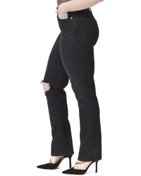 Paige Knockout Onyx Cloud Destructed Jean