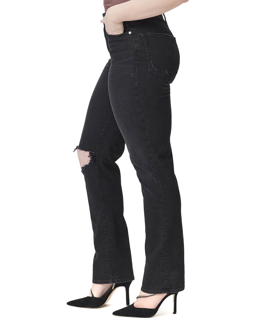 Paige Knockout Onyx Cloud Destructed Jean