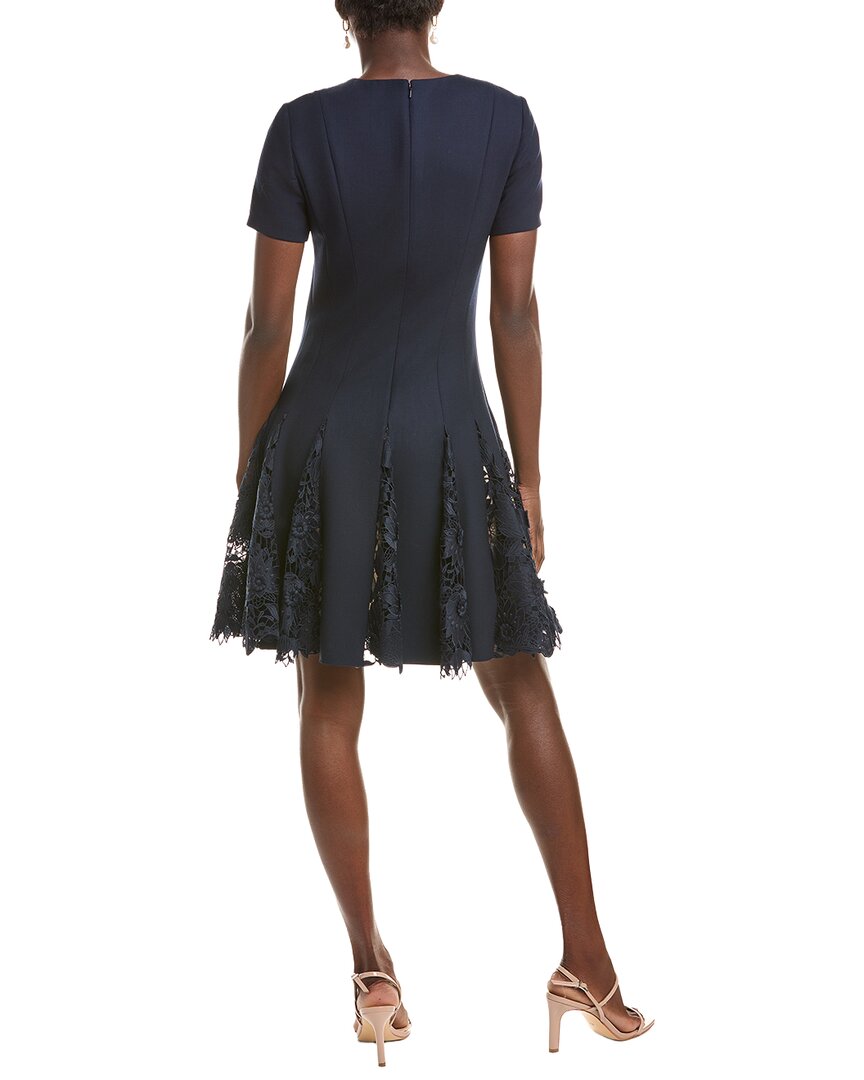 Oscar De La Renta Silk-Lined Wool-Blend A-Line Dress