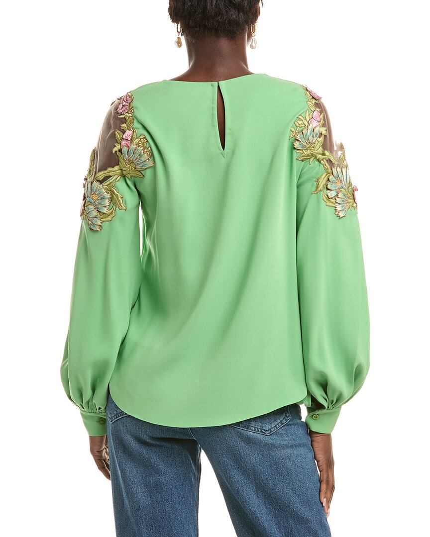 Oscar De La Renta Silk-Blend Blouse
