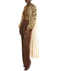 Oscar De La Renta Woven Silk Blouse