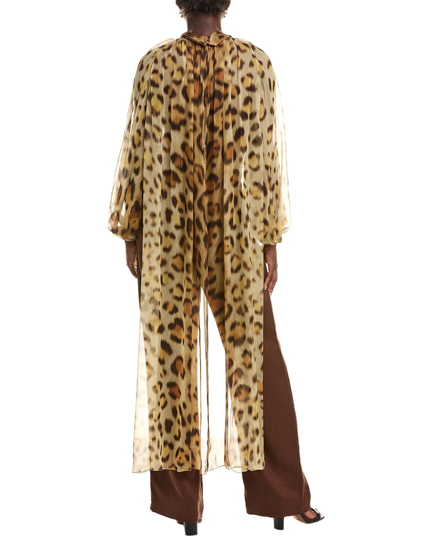 Oscar De La Renta Woven Silk Blouse