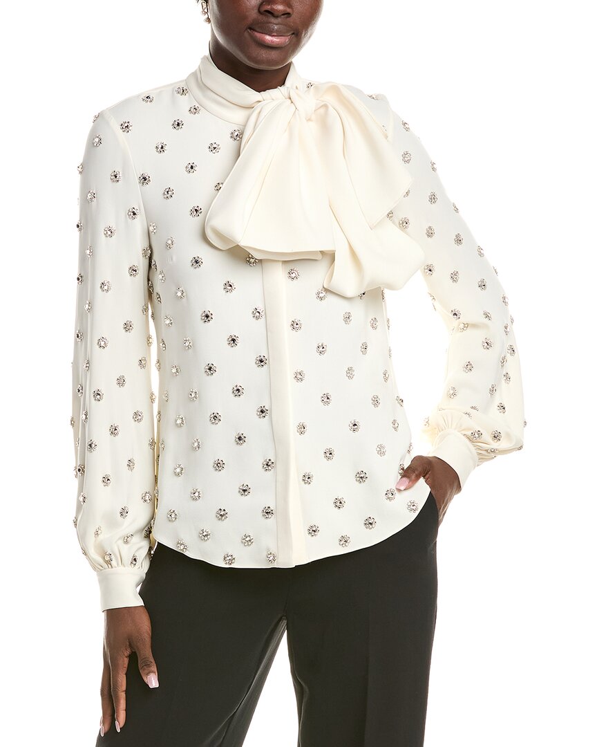 Oscar De La Renta Silk-Blend Blouse