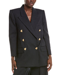 Oscar De La Renta Woven Wool & Silk-Blend Blazer