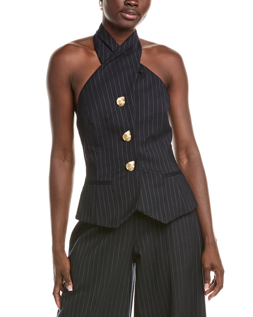 Oscar De La Renta Woven Wool-Blend Blouse