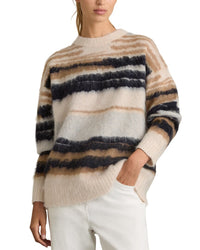 Reiss Reiss Emily Pattern Brushed Wool & Mohair-Blend Sweater