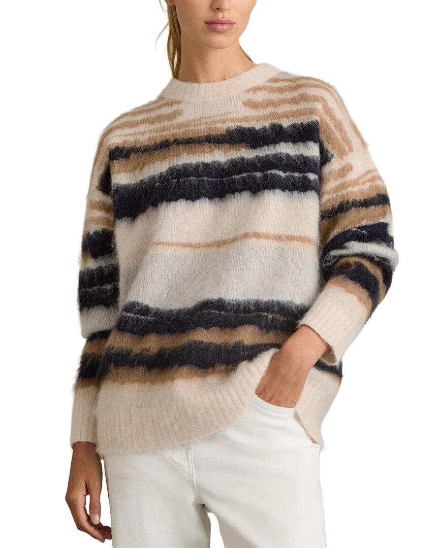 Reiss Reiss Emily Pattern Brushed Wool & Mohair-Blend Sweater