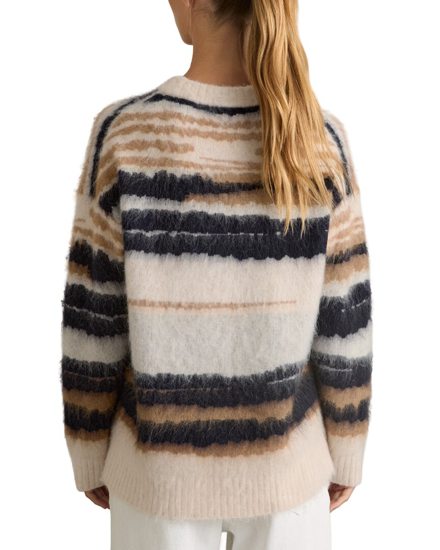 Reiss Reiss Emily Pattern Brushed Wool & Mohair-Blend Sweater