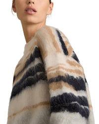 Reiss Reiss Emily Pattern Brushed Wool & Mohair-Blend Sweater