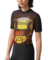 Reiss Reiss Santino Ss Lando Printed Mesh Top