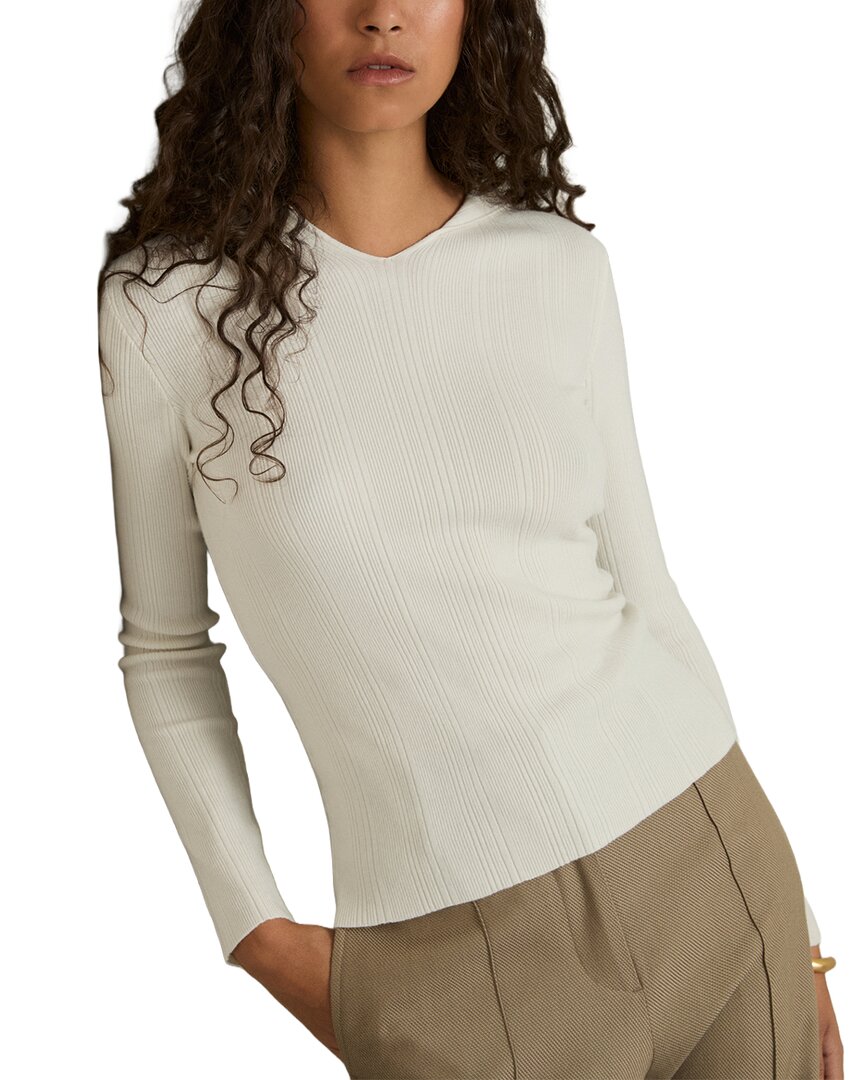 Reiss Reiss Chloe Ribbed Wool-Blend Hoodie