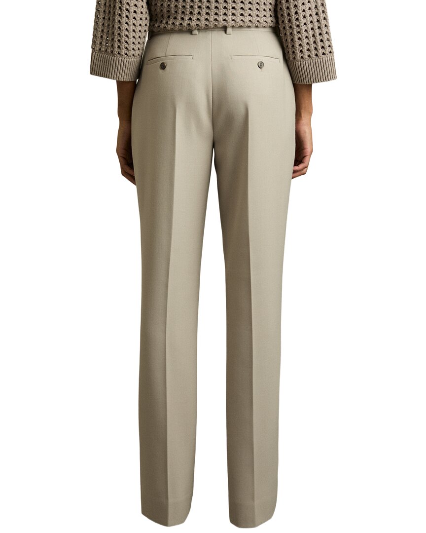Reiss Brittany Textured Wool-Blend Straight Leg Trouser